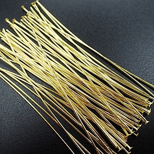 7cm-Head Pins-Gold Plated (50pcs)